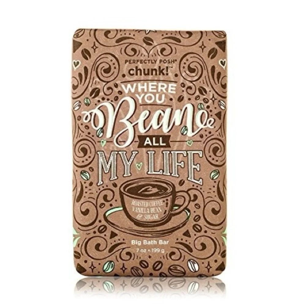 New Perfectly Posh Where You Bean All My Life Chunk Bath Bar